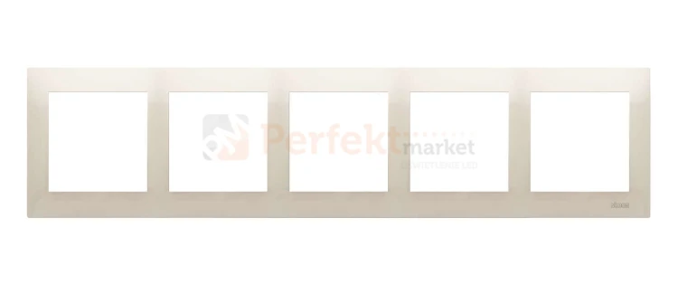 DR5/41 Simon 54 Premium ramka 5_krotna kremowa biały perfektmarket