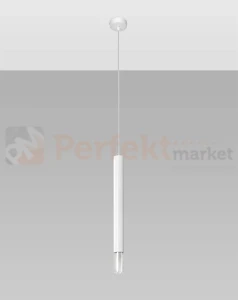 Lampa wisząca WEZYR 1 biała cienka Sollux SL.0957