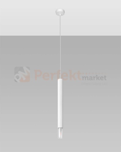 Lampa wisząca WEZYR 1 biała Sollux