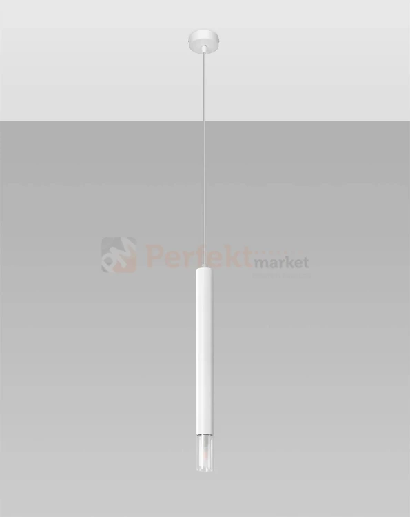 Lampa wisząca WEZYR 1 biała Sollux