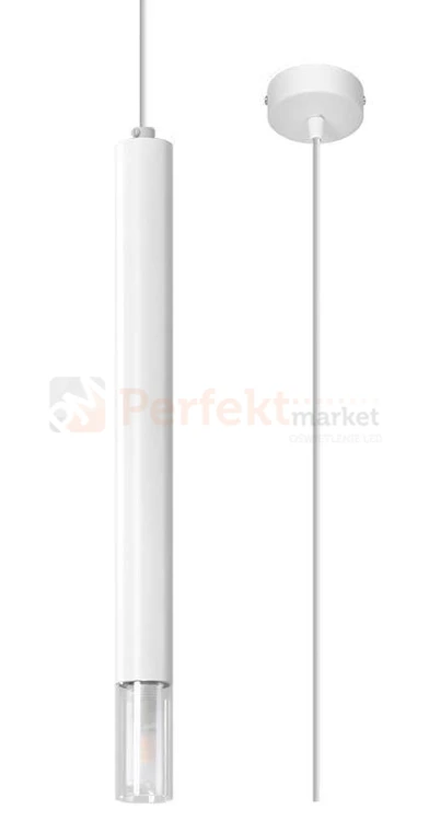 Lampa wisząca WEZYR 1 biała Sollux