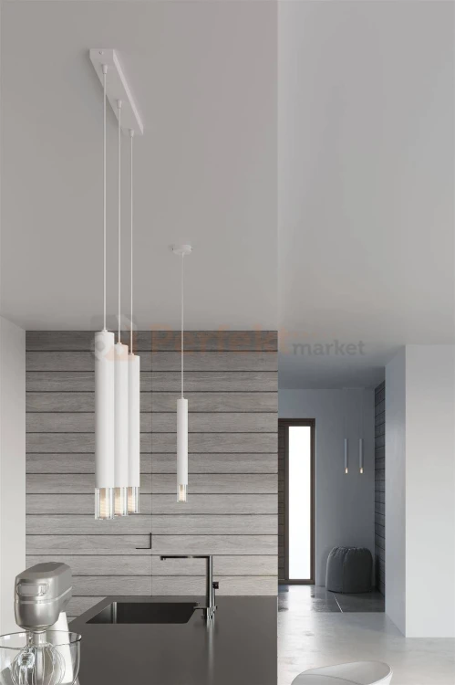 Lampa wisząca WEZYR 1 biała Sollux