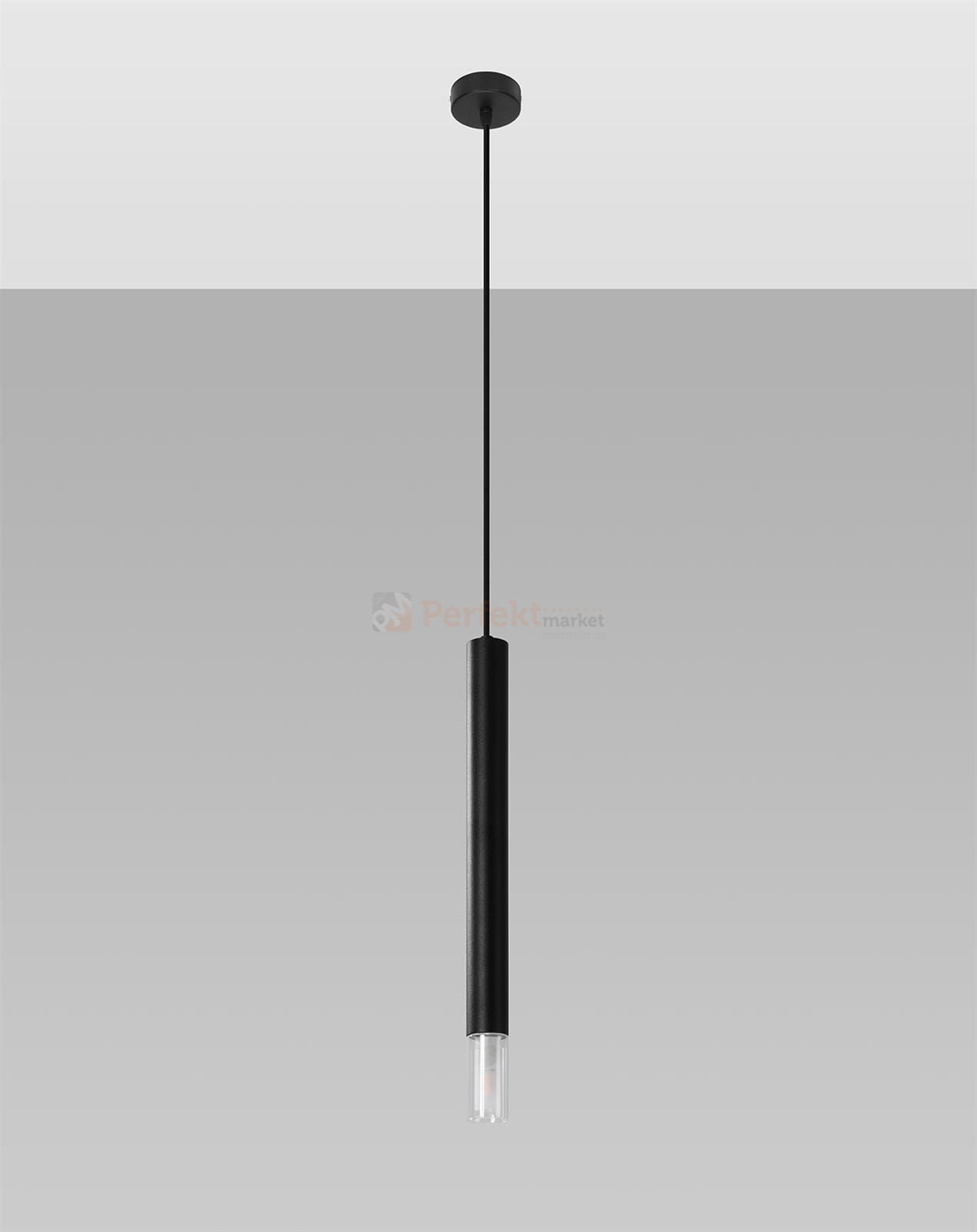 Lampa wisząca WEZYR 1 czarna Sollux