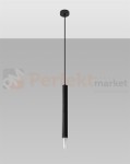 Lampa wisząca WEZYR 1 czarna Sollux