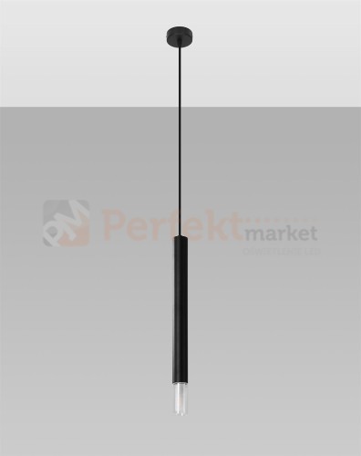Lampa wisząca WEZYR 1 czarna Sollux