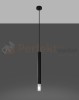 Lampa wisząca WEZYR 1 czarna Sollux
