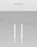 Lampa wisząca WEZYR 2 biała Sollux
