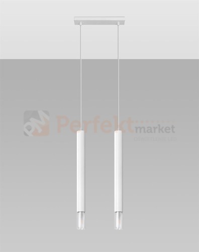 Lampa wisząca WEZYR 2 biała Sollux