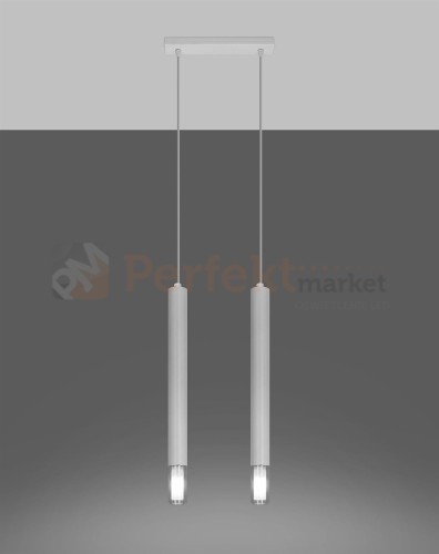 Lampa wisząca WEZYR 2 biała Sollux