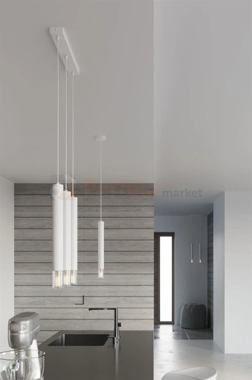Lampa wisząca WEZYR 2 biała Sollux