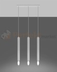 Lampa wisząca WEZYR 3 biała Sollux