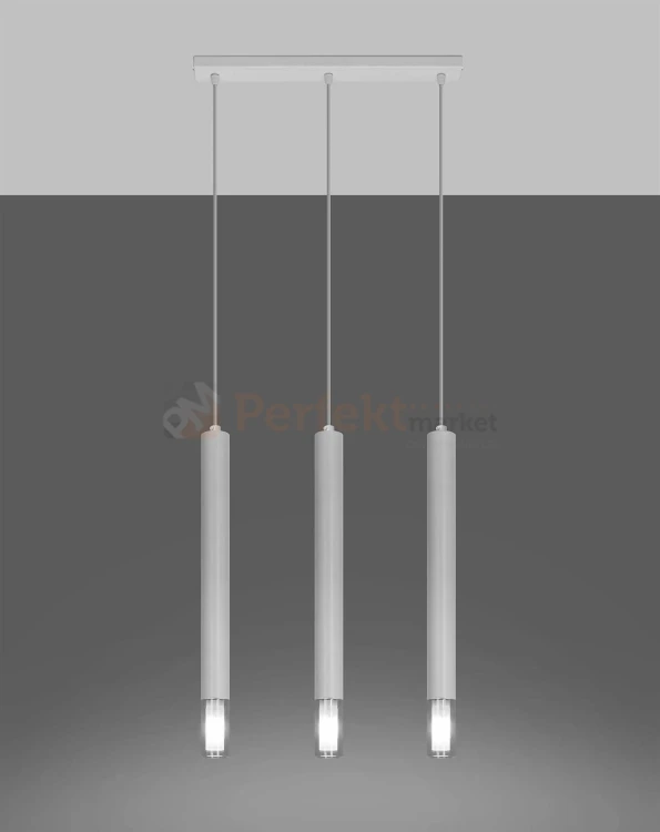 Lampa wisząca WEZYR 3 biała Sollux