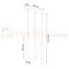 Lampa wisząca WEZYR 3 czarna Sollux