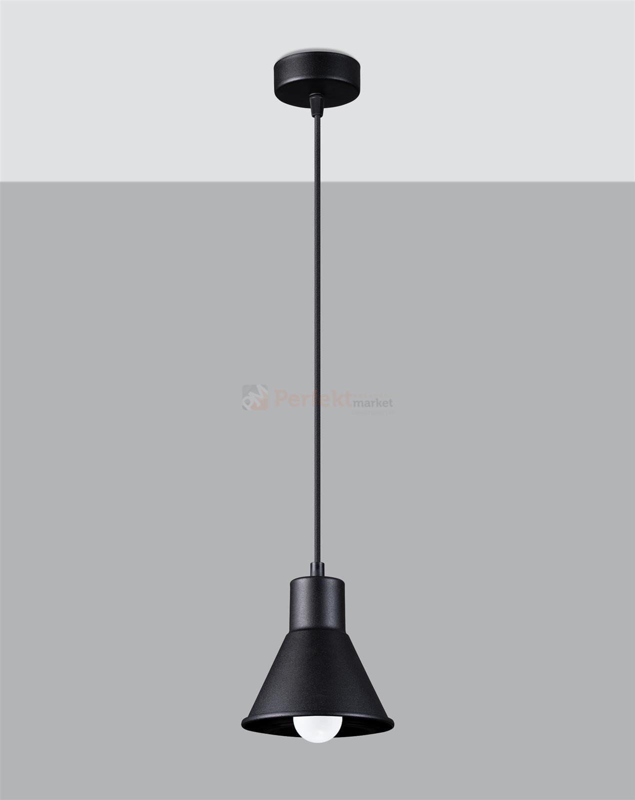 Lampa wisząca TALEJA 1 czarna [E27] Sollux