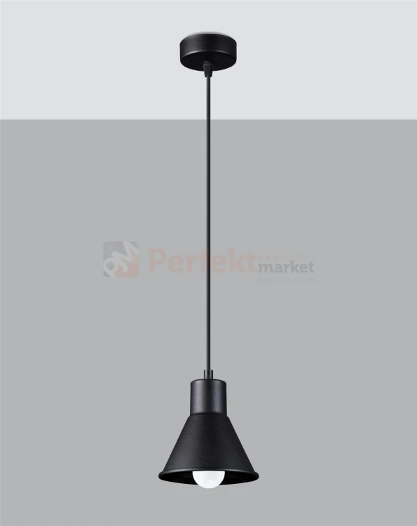 Lampa wisząca TALEJA 1 czarna [E27] Sollux