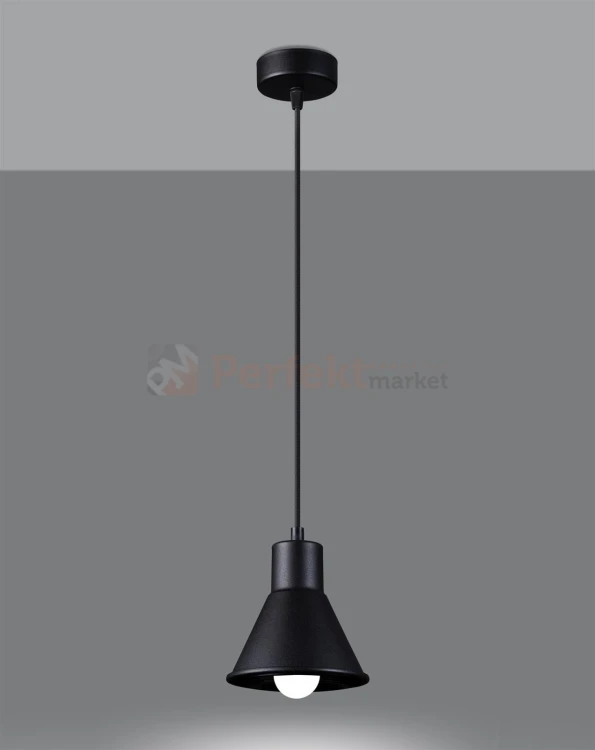 Lampa wisząca TALEJA 1 czarna [E27] Sollux