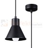 Lampa wisząca TALEJA 1 czarna [E27] Sollux