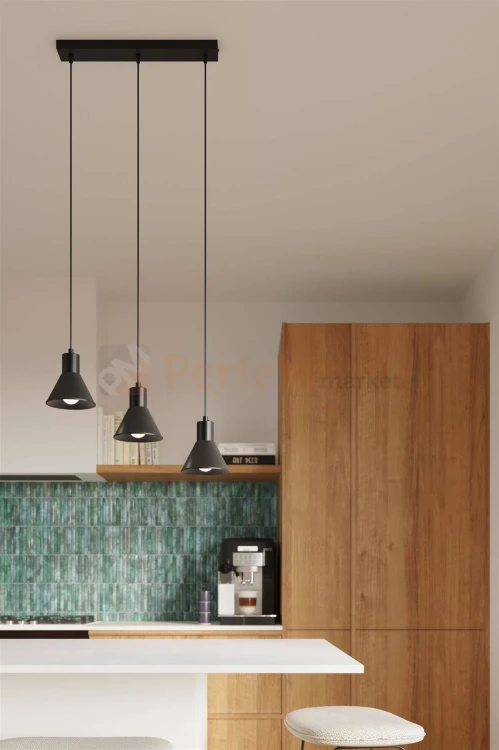 Lampa wisząca TALEJA 1 czarna [E27] Sollux