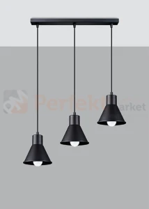 Lampa wisząca TALEJA 3 czarna [E27] Sollux SL.0986