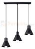 Lampa wisząca TALEJA 3 czarna [E27] Sollux