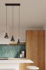 Lampa wisząca TALEJA 3 czarna [E27] Sollux