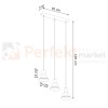 Lampa wisząca TALEJA 3 czarna [E27] Sollux