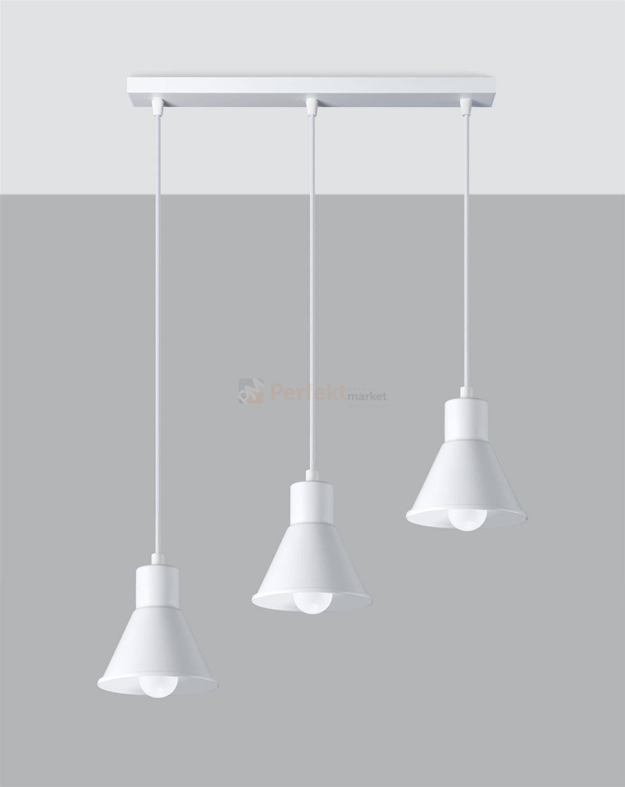 Lampa wisząca TALEJA 3 biała [E27] Sollux