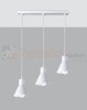 Lampa wisząca TALEJA 3 biała [E27] Sollux
