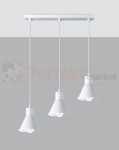 Lampa wisząca TALEJA 3 biała [E27] Sollux