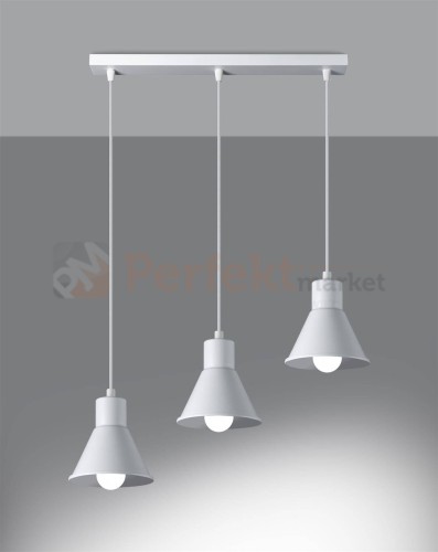 Lampa wisząca TALEJA 3 biała [E27] Sollux