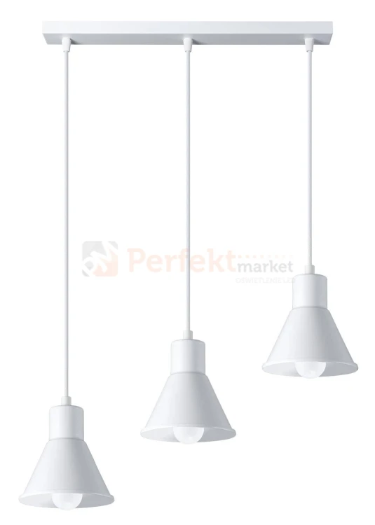 Lampa wisząca TALEJA 3 biała [E27] Sollux