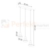 Lampa wisząca TALEJA 3 biała [E27] Sollux