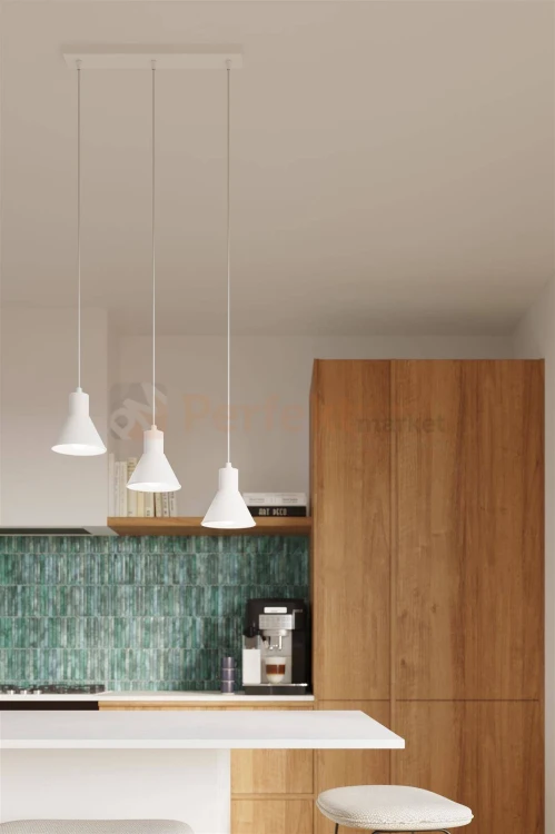Lampa wisząca TALEJA 3 biała [E27] Sollux
