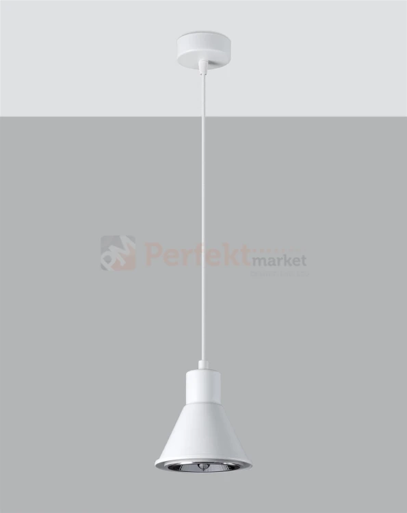 Lampa wisząca TAZILA 1 biała [ES111] Sollux