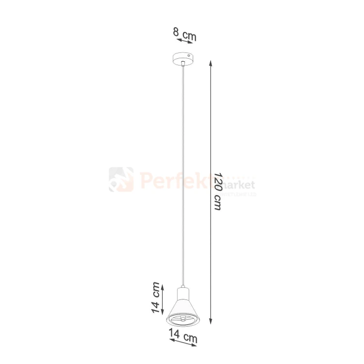 Lampa wisząca TAZILA 1 biała [ES111] Sollux