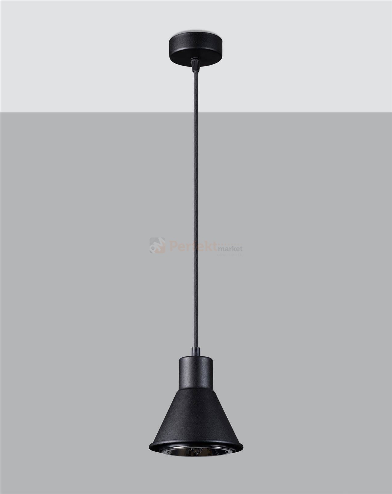 Lampa wisząca TAZILA 1 czarna [ES111] Sollux