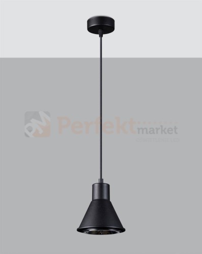 Lampa wisząca TAZILA 1 czarna [ES111] Sollux