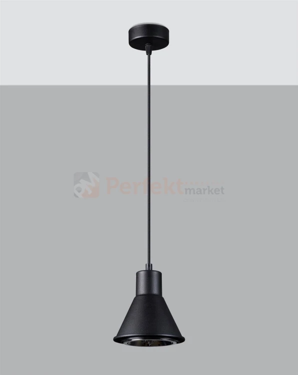Lampa wisząca TAZILA 1 czarna [ES111] Sollux
