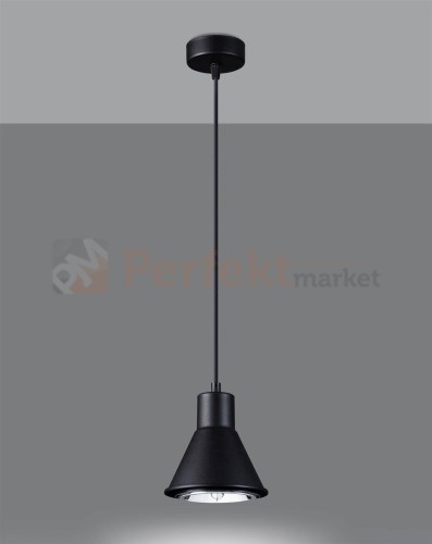 Lampa wisząca TAZILA 1 czarna [ES111] Sollux