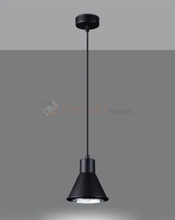 Lampa wisząca TAZILA 1 czarna [ES111] Sollux