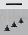 Lampa wisząca TAZILA 3 czarna [ES111] Sollux