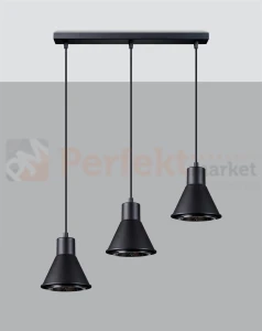 Lampa wisząca TAZILA 3 czarna [ES111] Sollux SL.0990