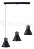 Lampa wisząca TAZILA 3 czarna [ES111] Sollux