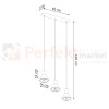 Lampa wisząca TAZILA 3 czarna [ES111] Sollux