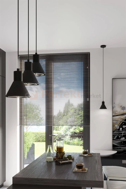 Lampa wisząca TAZILA 3 czarna [ES111] Sollux
