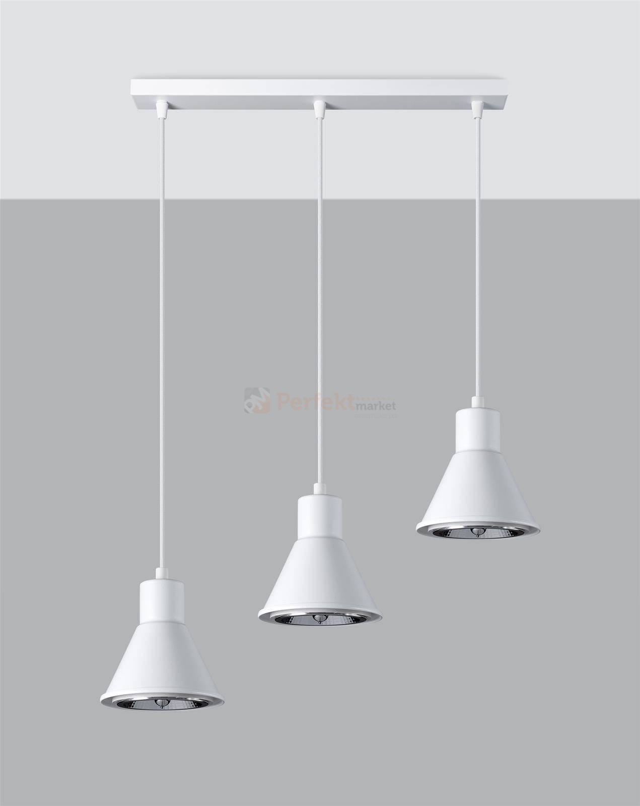 Lampa wisząca TAZILA 3 biała [ES111] Sollux