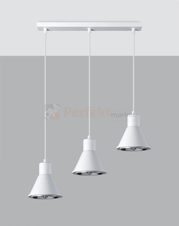 Lampa wisząca TAZILA 3 biała [ES111] Sollux