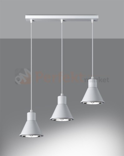 Lampa wisząca TAZILA 3 biała [ES111] Sollux