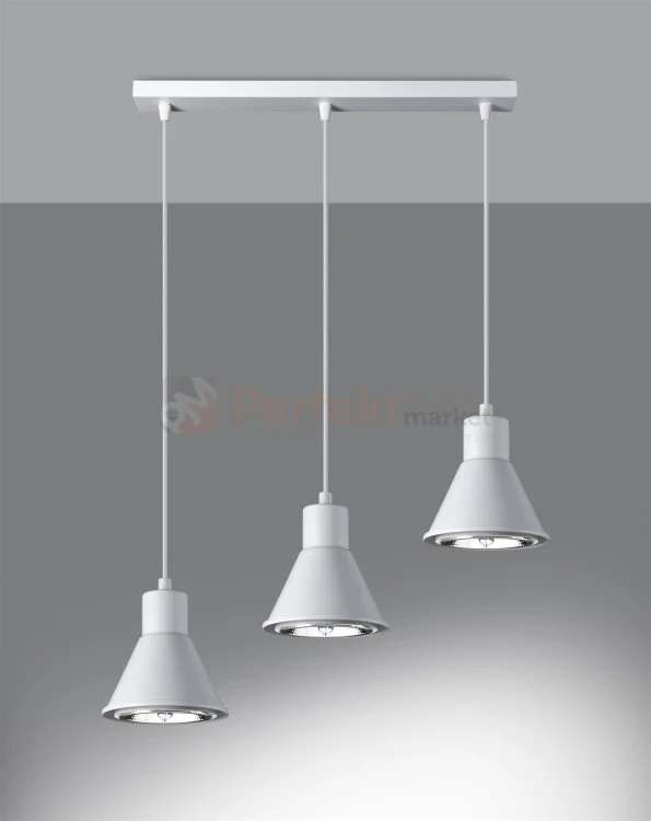 Lampa wisząca TAZILA 3 biała [ES111] Sollux