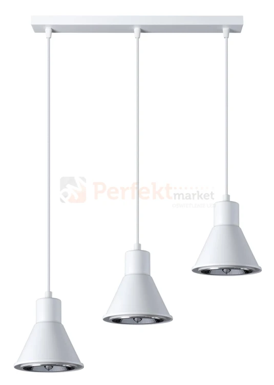 Lampa wisząca TAZILA 3 biała [ES111] Sollux